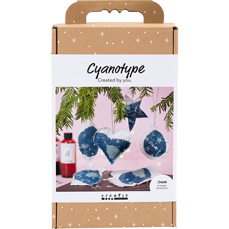 Kreativ virksomhed https: www.cchobby.nl hobbysæt-cyanotype-juledekorationer-blå-sølv-1-kasse