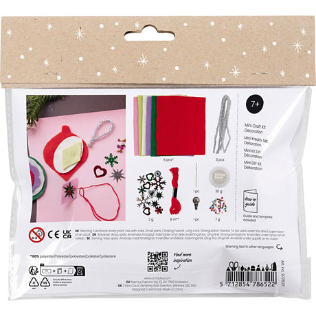 Kreativ virksomhed https: www.cchobby.nl mini-hobbysæt-decoration-filt-jule-decorations-diverse-colors-1-box