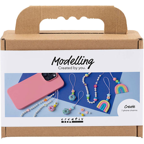 Creativ firma mini hobby sæt skulptur, mobil charme, forskellige farver, 1 æske