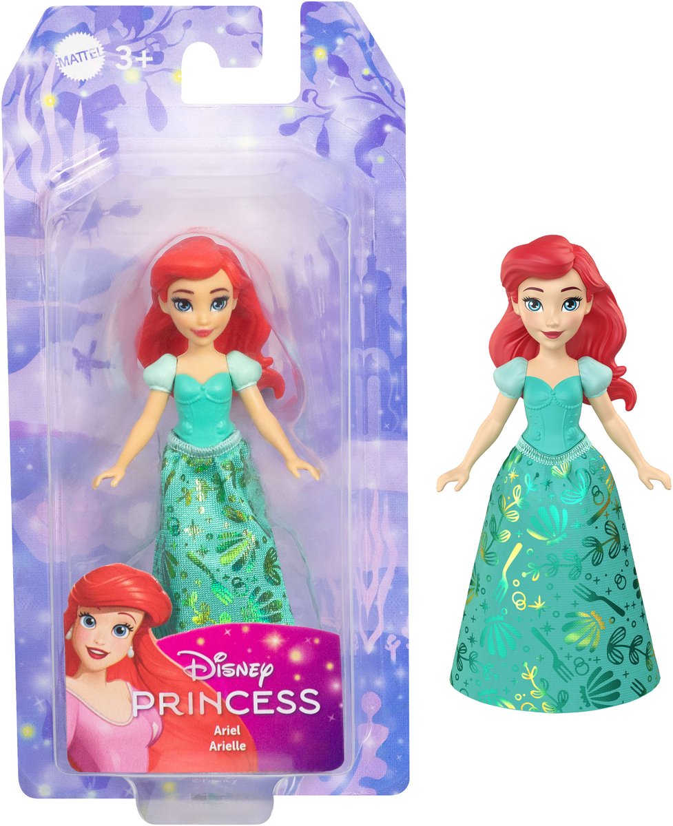 Disney prinsesse ariel kerne lille dukke, lille dukke, kvinde, 3 år, drengepige, 95,4 mm, 50 g