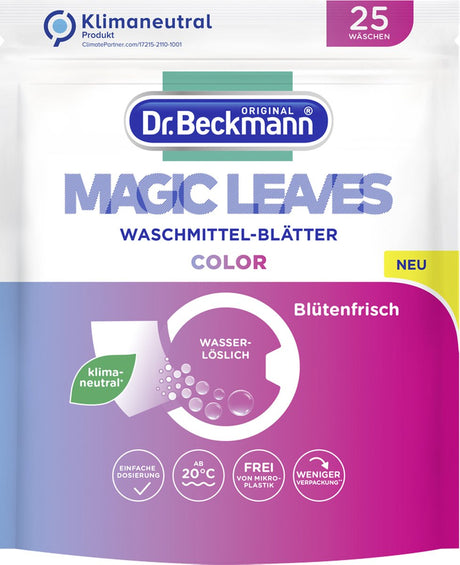 Dr. beckmann magiske blade farve - vaskemiddel blade - miljøvenlig
