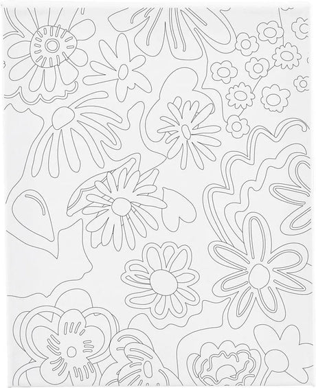 Creativ firma malerlærred med tryk, blomster, d: 1,6 cm, størrelse 24x30 cm, 360 g, 1 stk.