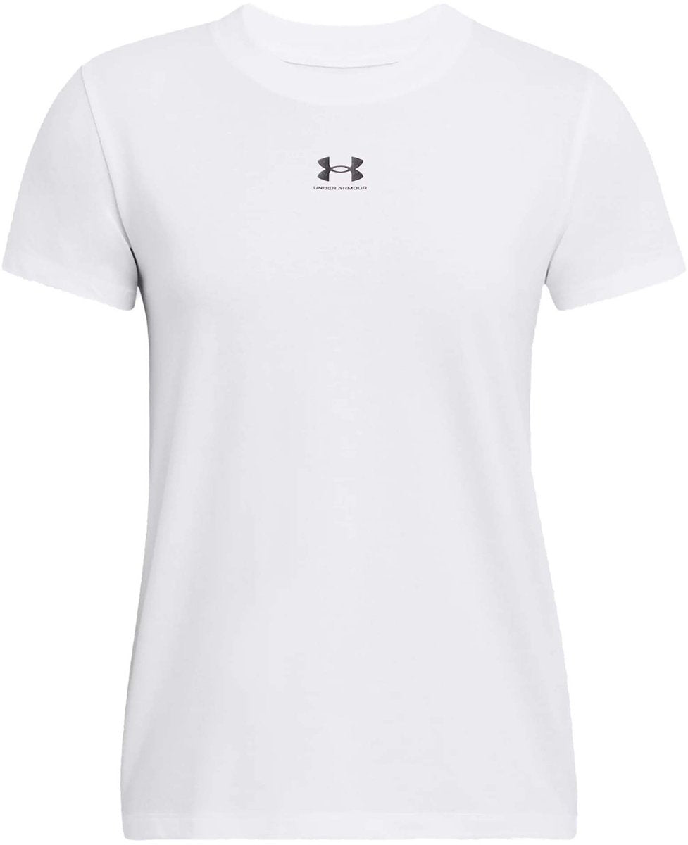 Under armour ua rival core ss-wht sportstrøje til kvinder - hvid - sort