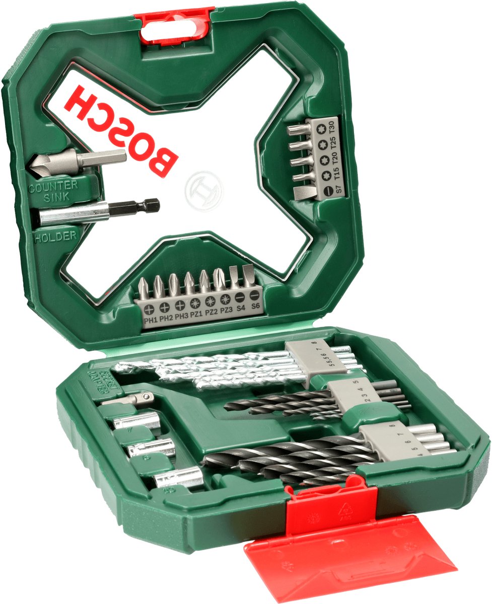 Bosch x-line boresæt - 34 dele - til træ, metal og sten