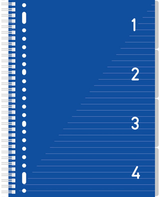 Kangaro 4-in-1 blok â€“ a4 - lijn - 200 pagina's - 80 grams - blauw
