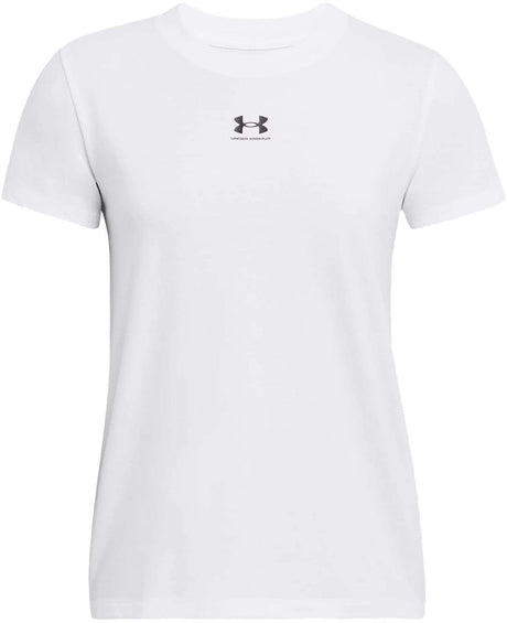 Under armour ua rival core ss-wht sportstrøje til kvinder - hvid - sort