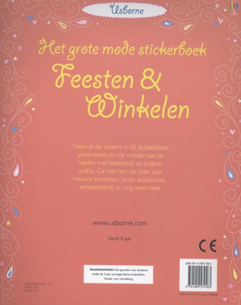 Stor modeklistermærkebog: fester og butikker