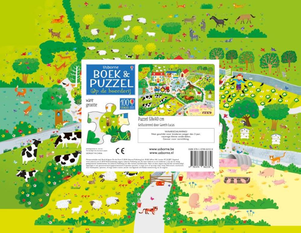Usborne on the farm bog-puslespil