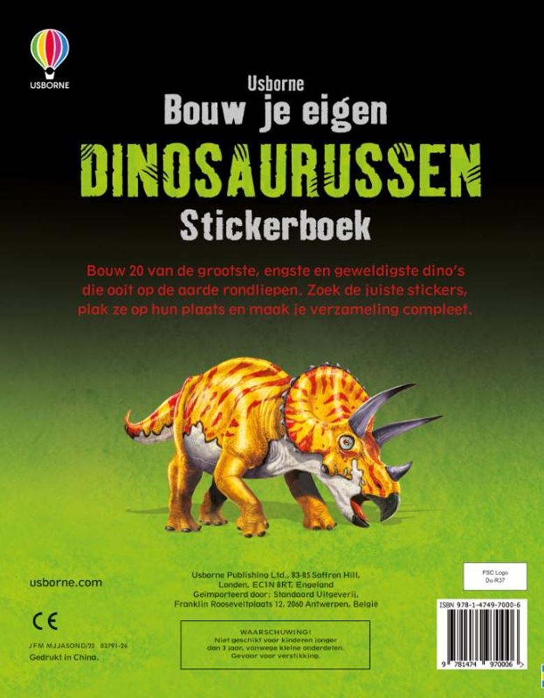 WPG forlags klistermærkebog: byg dine egne dinosaurer