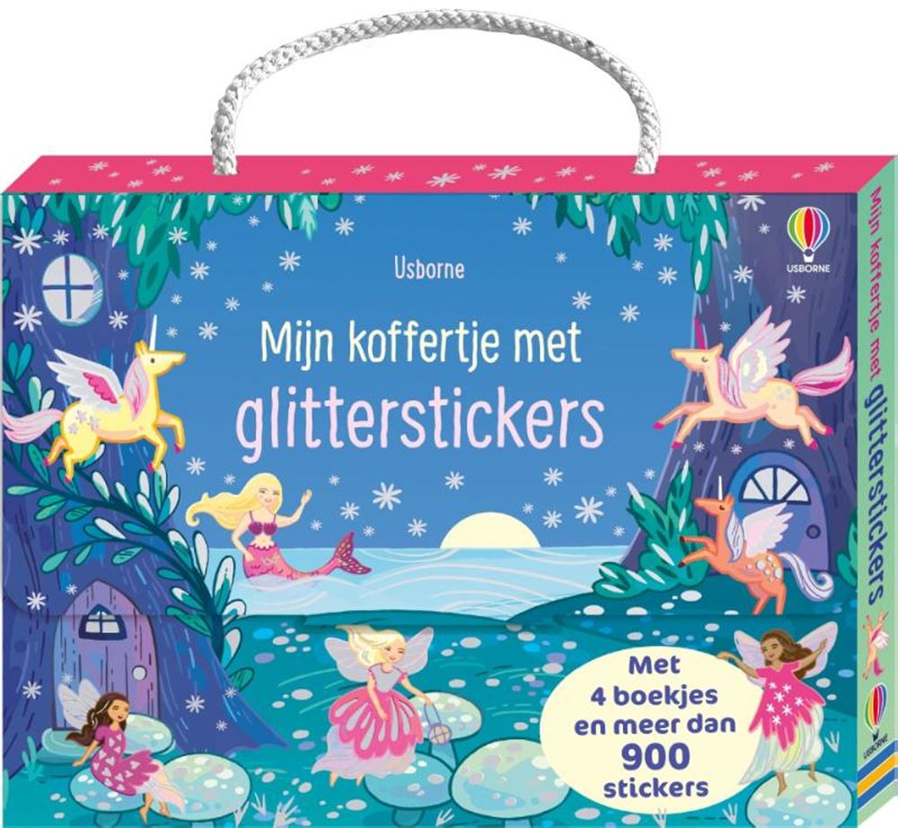 Min kuffert med glitterstickers 3+