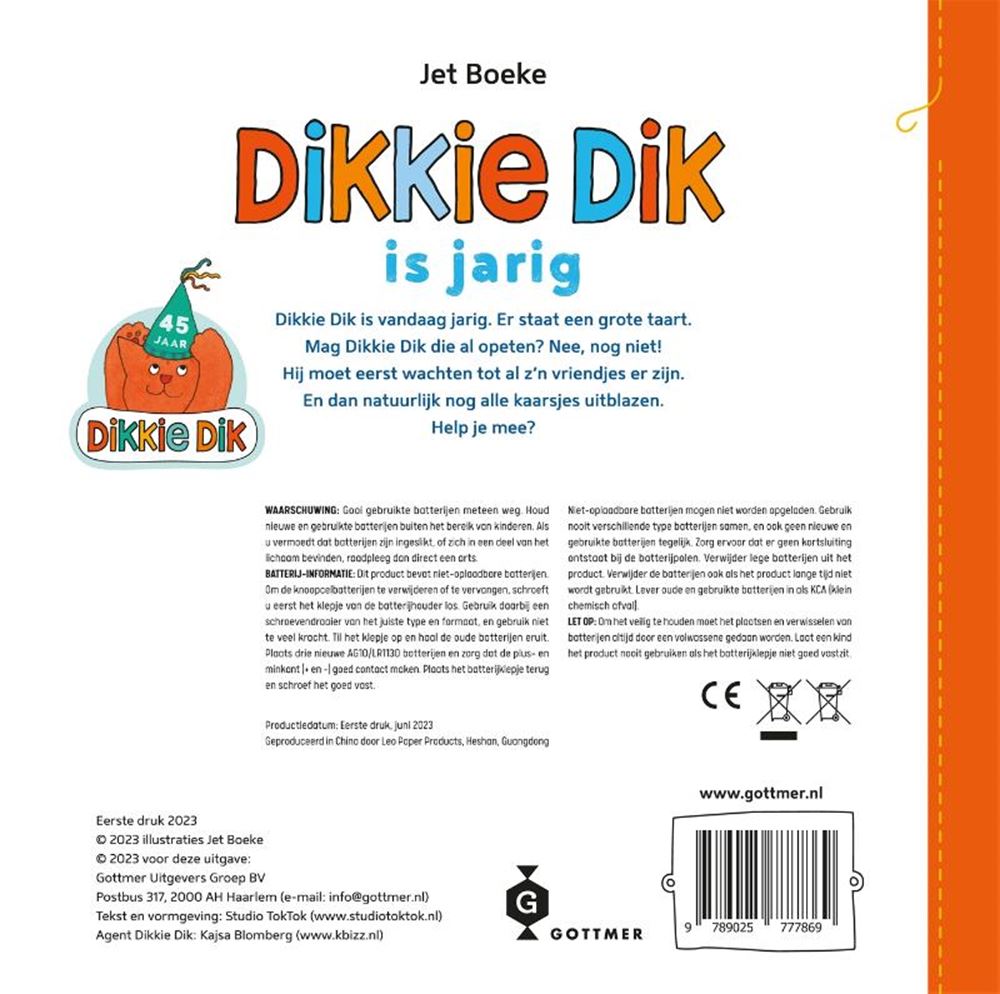 Gottmer forlagsgruppe dikkie dik har 2+ fødselsdag