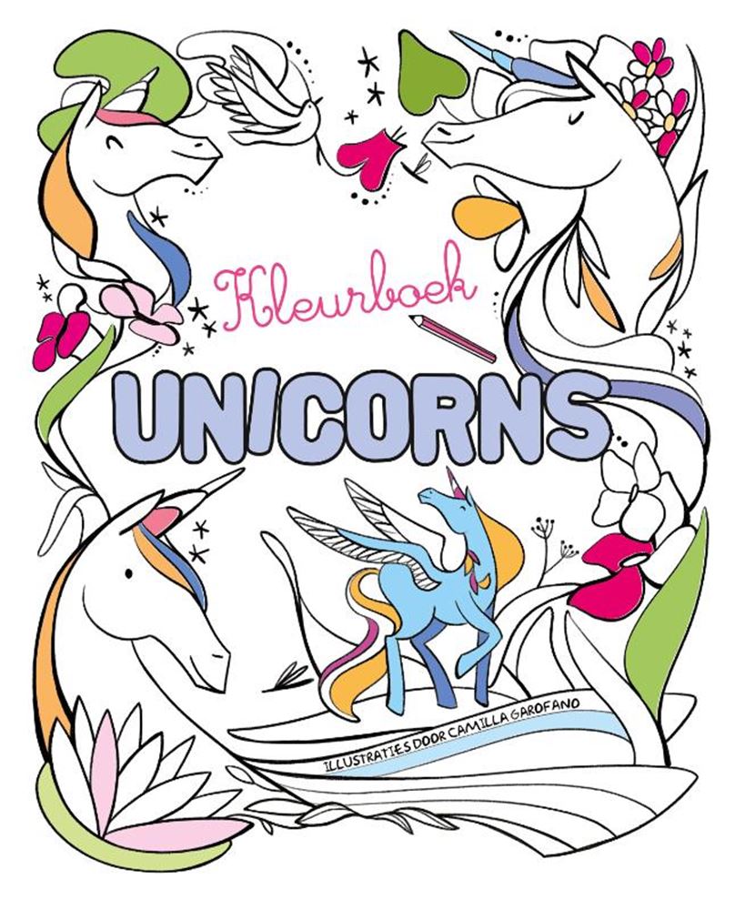 Umærket sans marque farvebog - enhjørninger - fantastiske designs
