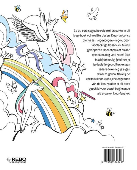 Umærket sans marque farvebog - enhjørninger - fantastiske designs