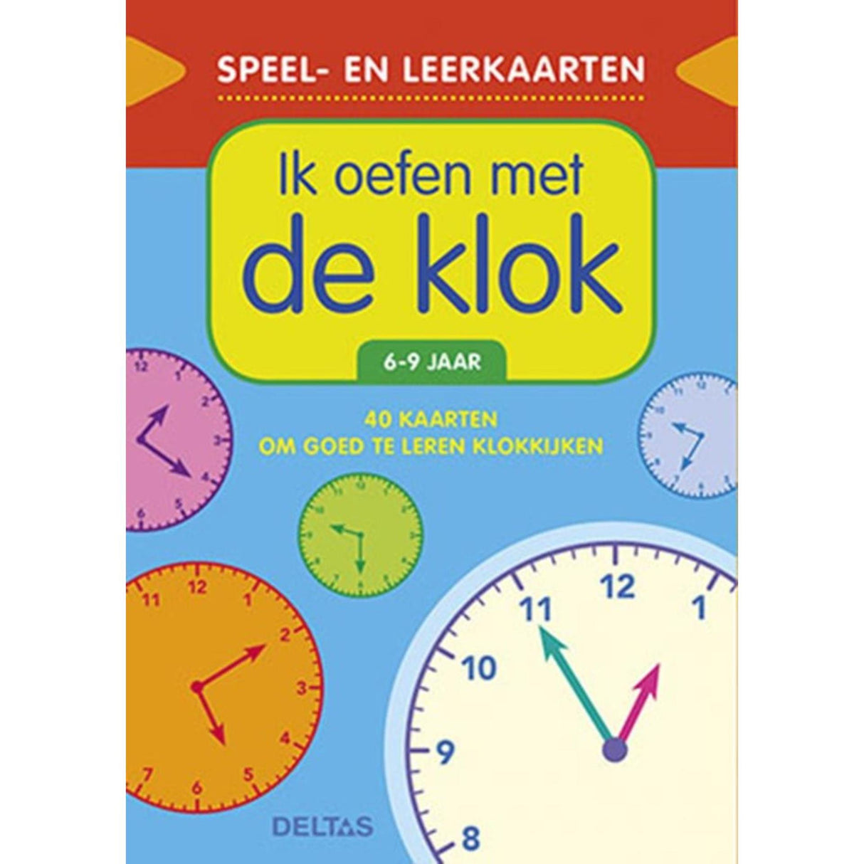 Delta'er øver jeg med uret - spil og lær kort