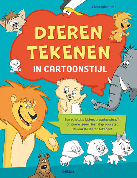 Deltas dyr tegner i tegneseriestil