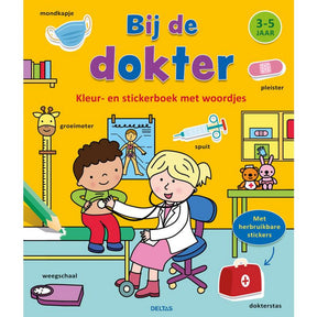 Deltas male- og klistermærkebog med ord - hos lægen