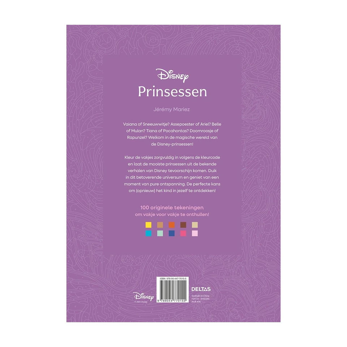 Deltas disney prinsesser - farve efter nummer for voksne