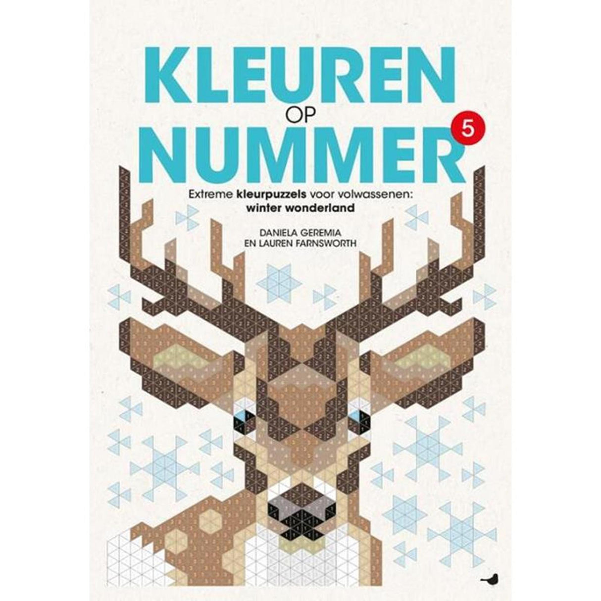 Kluitman farvelægning efter nummer 5 - farvelægningspuslespil for voksne Winter Wonderland 64 sider paperback