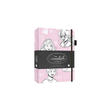 Forlag Kluitman Creachick skitsebog pink 21x15cm