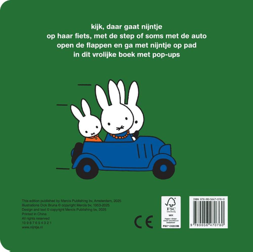 Kartonbo pop-up bog der går Miffy 1+