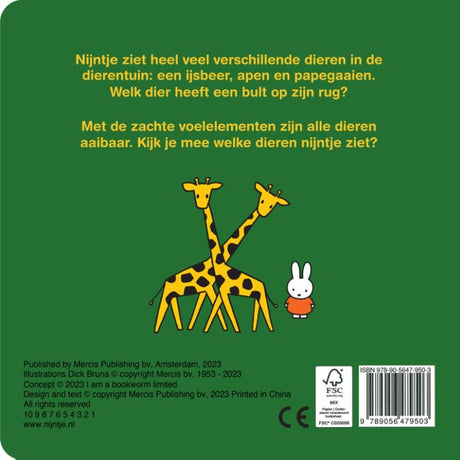 Central boghus taktil bog, gå i zoologisk have med Miffy