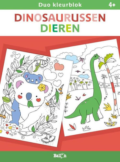 Ballon duo farveblok, dinosaur og dyr. 4+