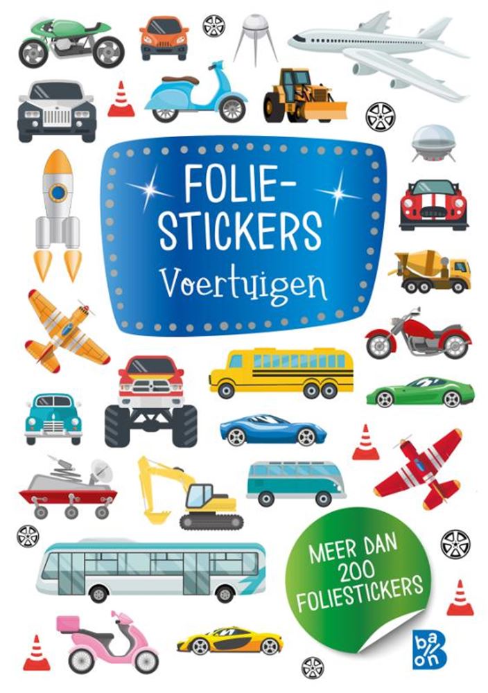 Standard udgiver glitter klistermærker, køretøjer. 3+