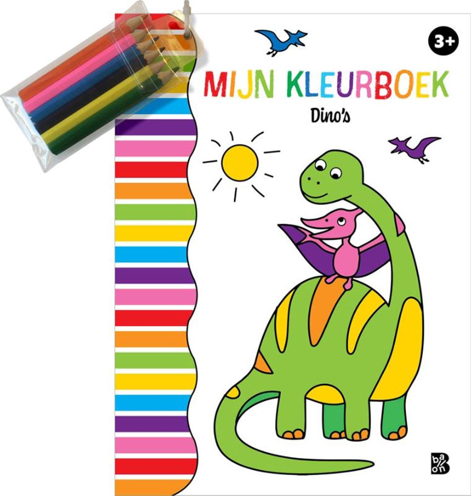 Ballonen malebog med blyanter - dinosaurer