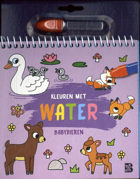 Standard udgiver farvelægning med vand - babydyr