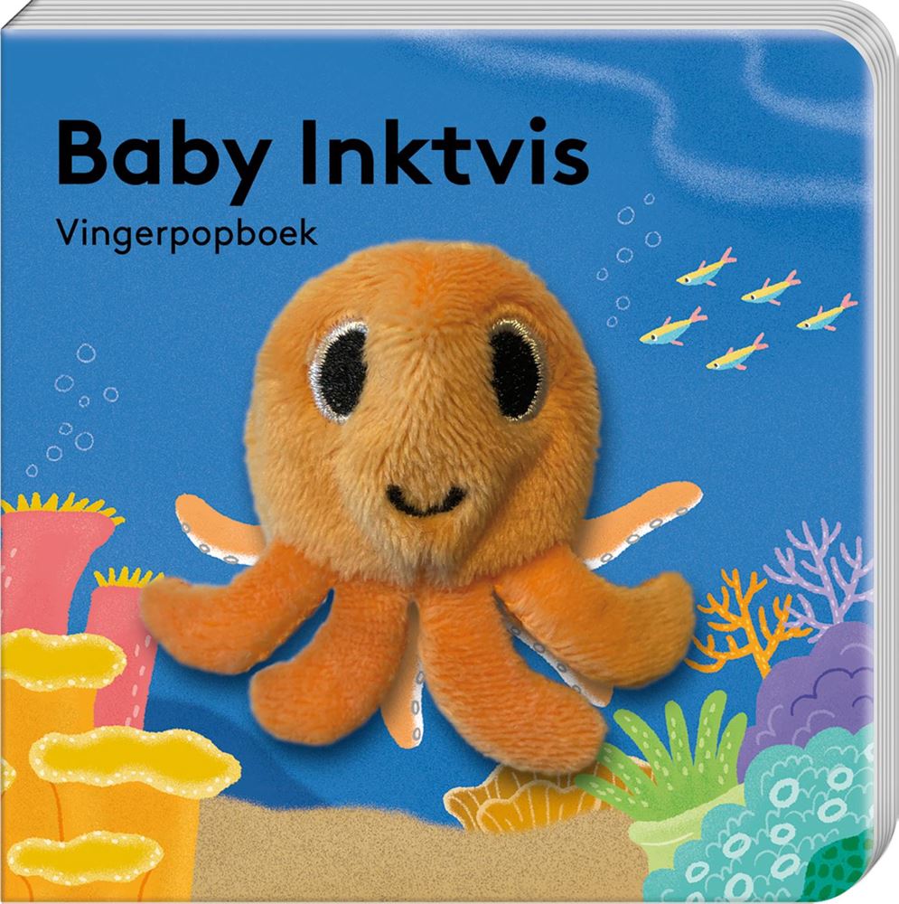 Baby blæksprutte finger dukke bog. 1+