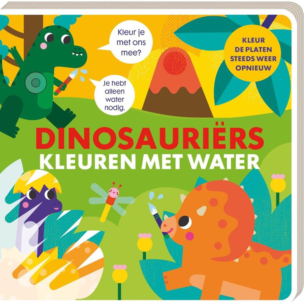 Male billedbøger med vand - dinosaurer