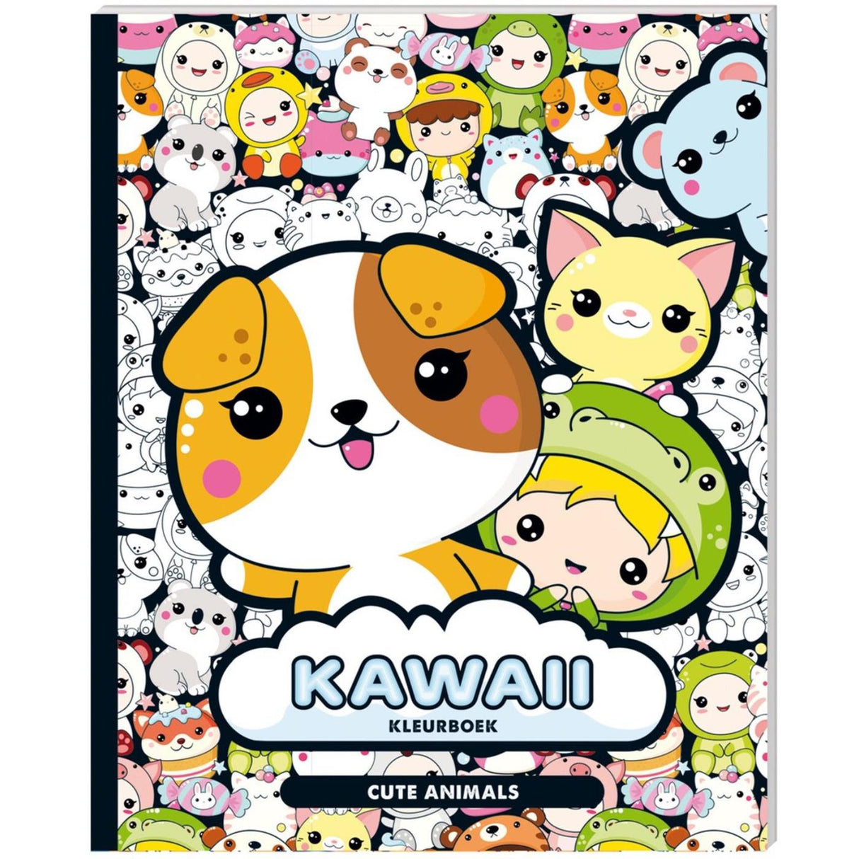 Billedbøger kawaii malebog - søde dyr