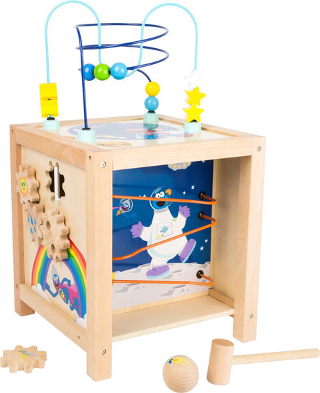 Lille fods træform sorterer - motorik terning sesamgade 27 x 27 cm - - sesamgade legetøj