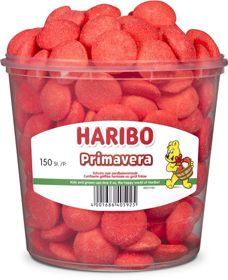 Haribo skum primavera jordbær (150 stykker)