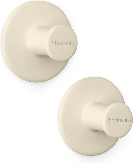 Brabantia forny håndklædekroge - 2 stk - uden boring - blød beige