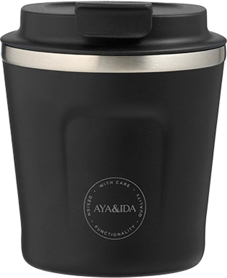 Aya ida aya ida - cup2go - kaffekop - coffee to go - rejsekop - tag med - 240ml - mat sort ny