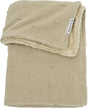 Meyco baby mini knuder teddy krybbetæppe - sand - 100x150cm - 2,0 tom
