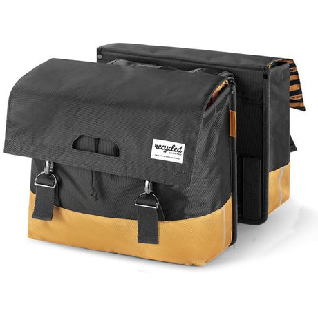 Urban Proof dobbelt cykeltaske - sort gul - 40L