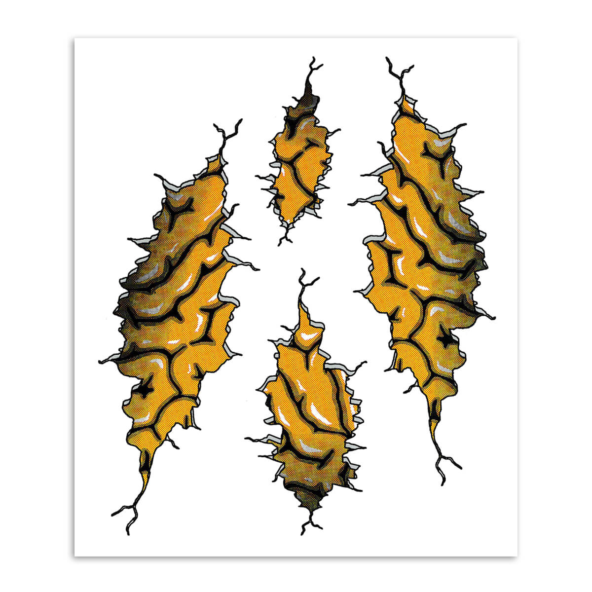 Stickers sæt af hjerne