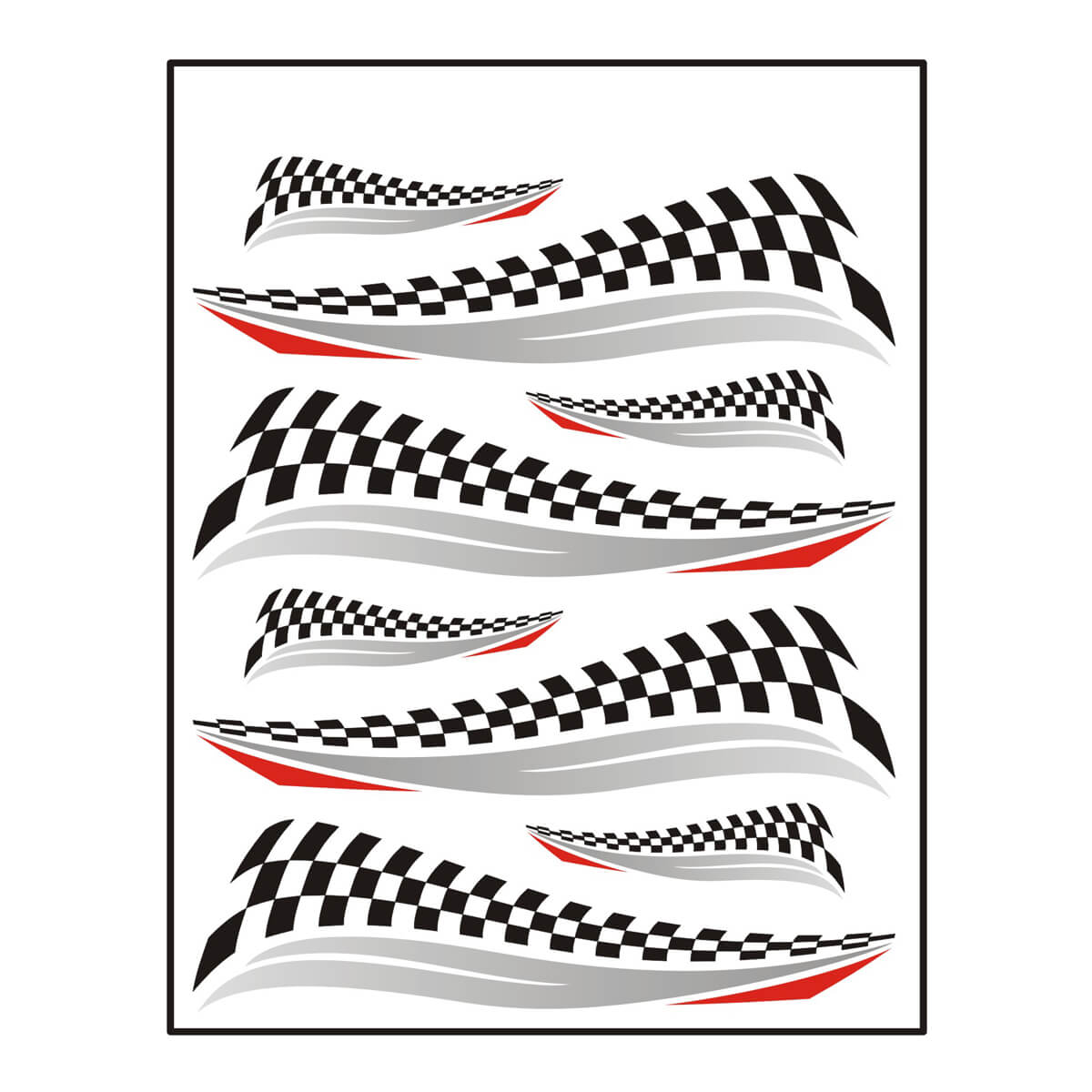 Sticker Set Finish Flag