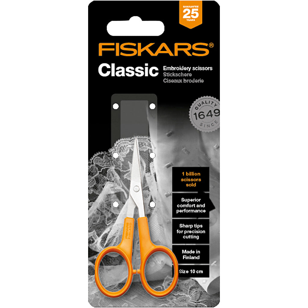 Fiskars klassiske præcisionssaks - broderisaks -10cm