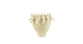 Pot birds ceramic d40x38,5h cream