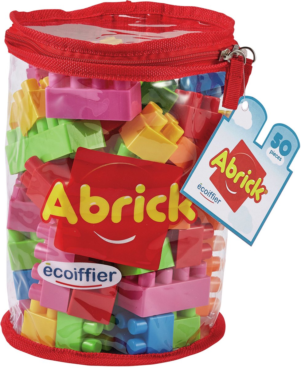 Abrick ecoiffier byggeklodser farve - 50 stk.