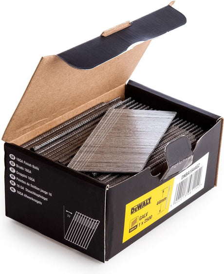 Dewalt tilbehør dnba1638sz | 38mm rustfrit stål brads til dcn660 og dc618kb ledningsfri sømpistol - dnba1638sz