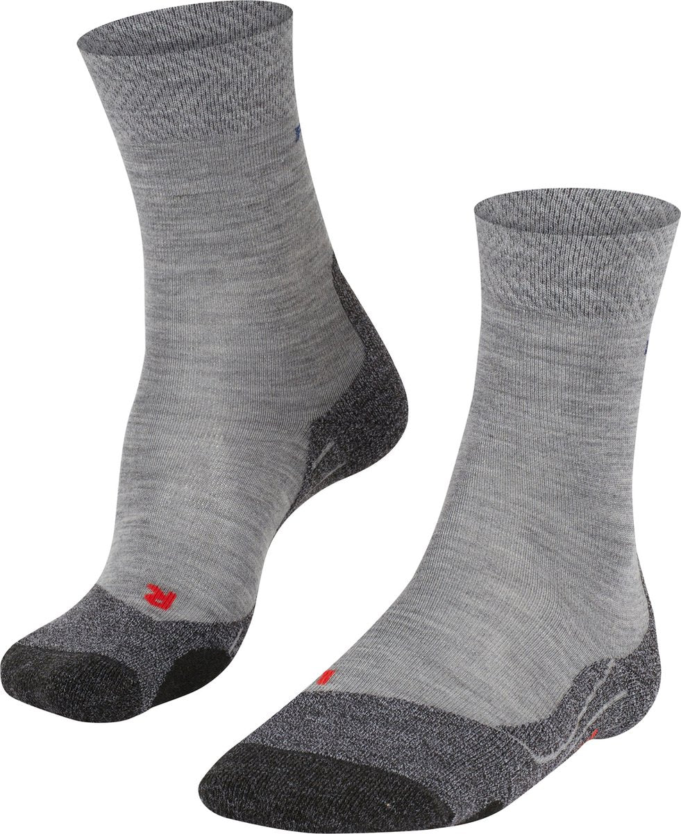 Falke tk2 melange anti-blister tykt uld funktionsmateriale gåstrømper herre grå - str. 42-43