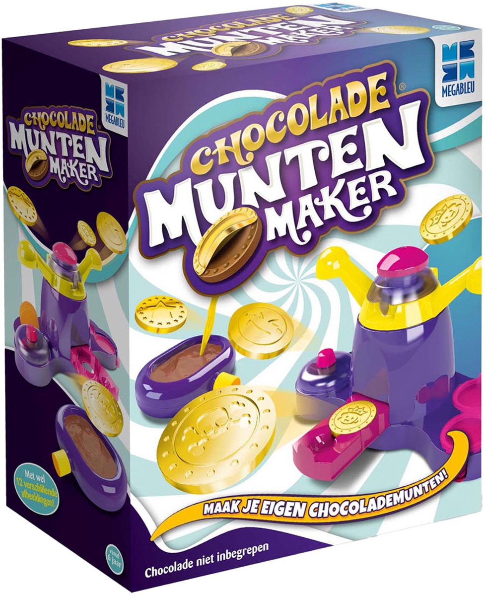 Megableu chokolademønter - kreativt legetøj med chokolade - lav dine egne chokolademønter - håndværkssæt til børn - fra 6 år - original gave
