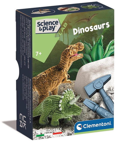 Clementoni legesæt - dinosaur science - mini explorer - 1 stk - science version