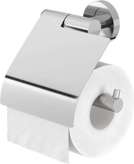 Tiger Boston - toiletrulleholder med klap - toiletrulleholder - uden boring - boring eller limning - poleret rustfrit stål