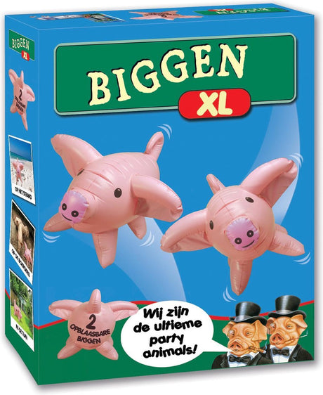 Vindertræk smågrise xl - oppusteligt selskabsspil til indendørs og udendørs