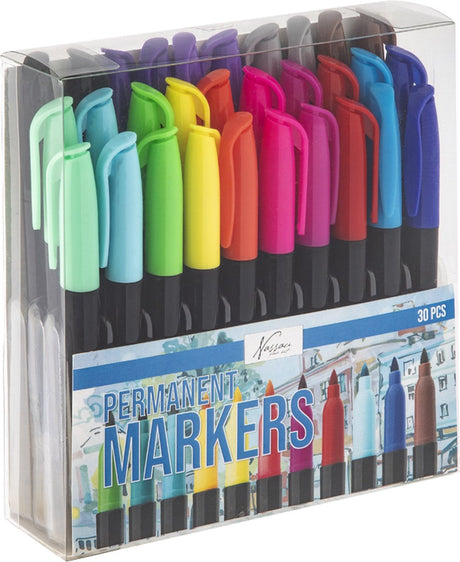 Nassau fine art permanent tusch 30stk - tuscher til plastik - tuscher til voksne - kreativ tegning - tuscher